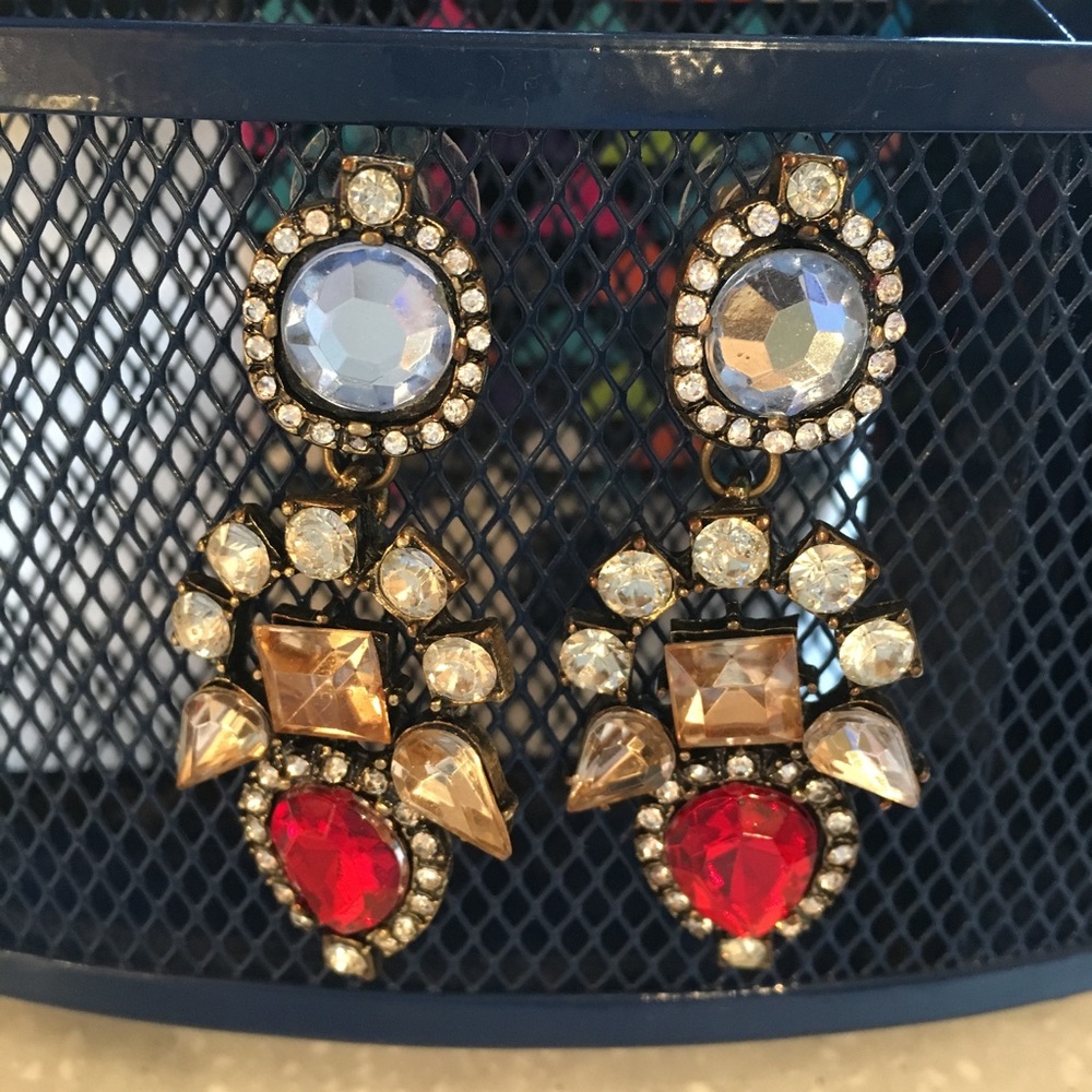 Crystal Statement Earrings - NWOT